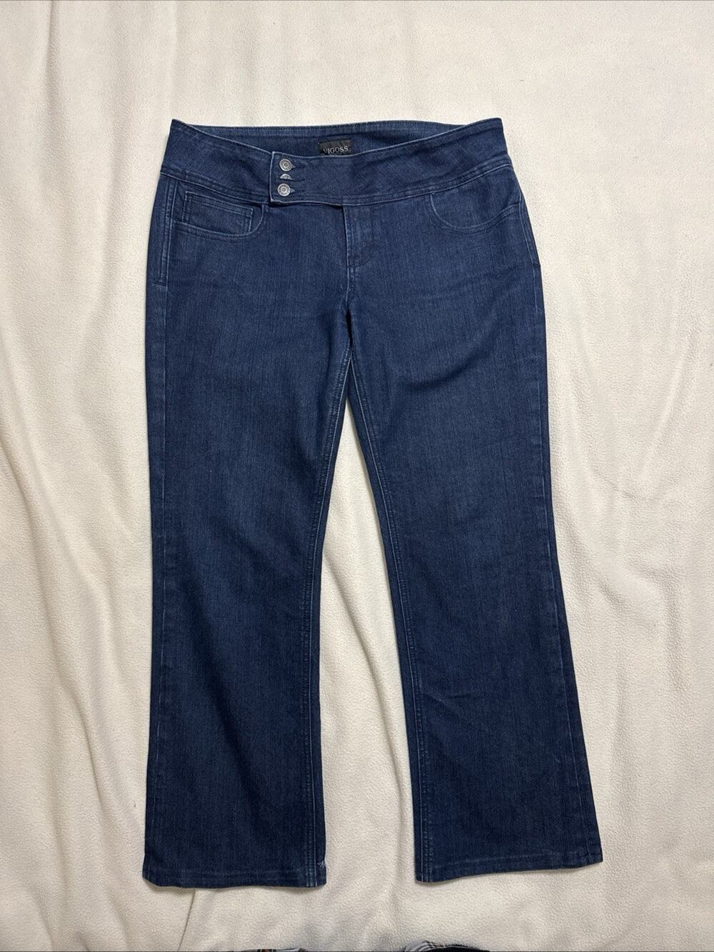 Vigoss Jeans Women's Size 13 Blue Dark Wash Flare Jeans Read All See Pics